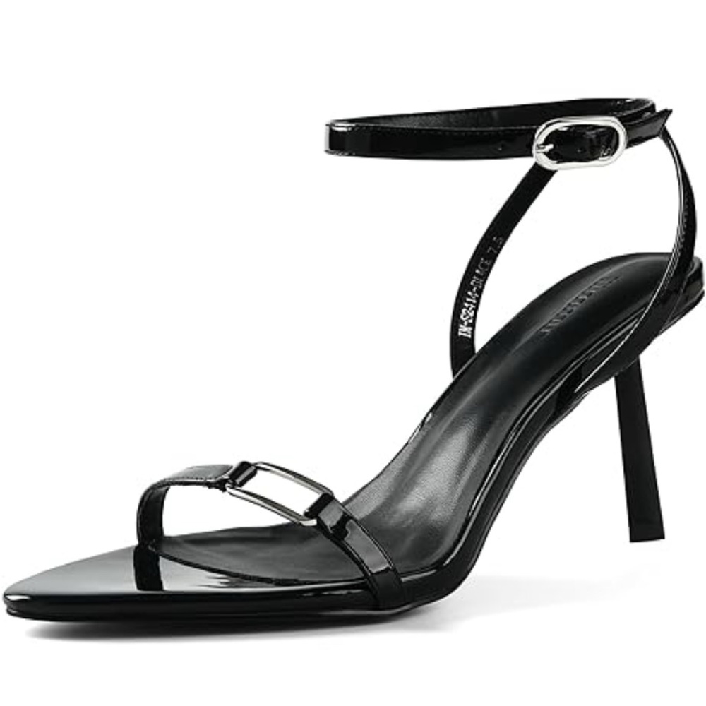 Chic Black Strappy Heels